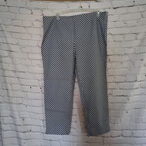 Charter Club, Size: 18, Color, Blue/Black/White Multi Ankle Pants